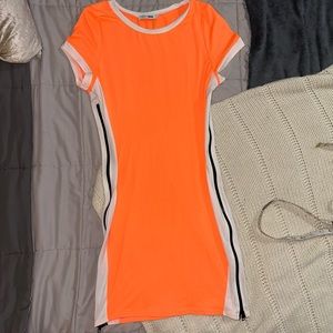 Neon club mini dress
